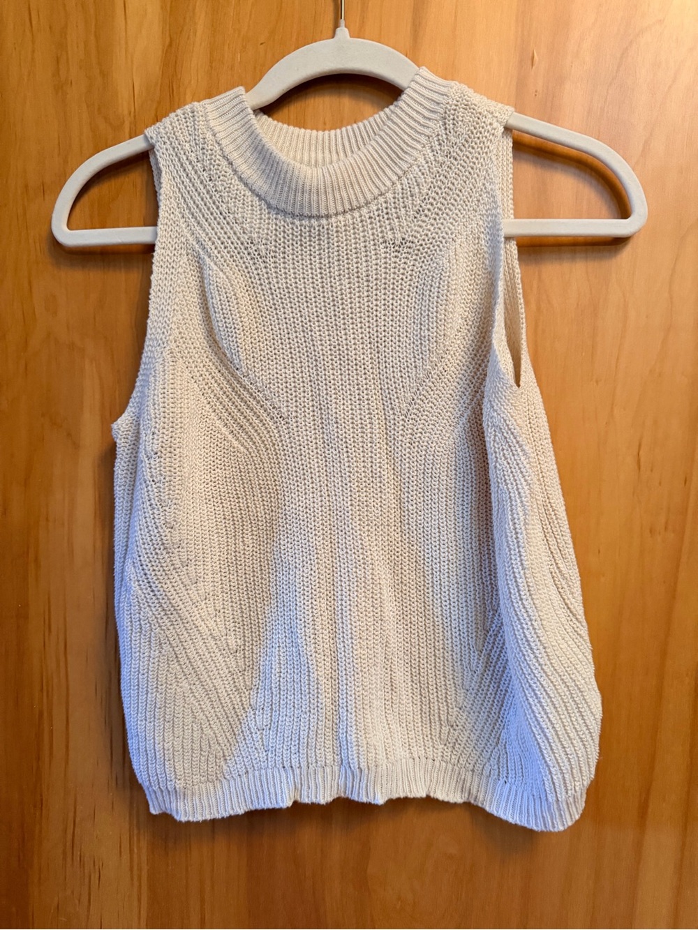 Joe's Jeans ivory Knit Sleeveless Crewneck Sweater Tank
